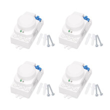 4X 5.8GHz  System LED Microwave 360 Degree Motion Sensor Light  Body Motion Detector