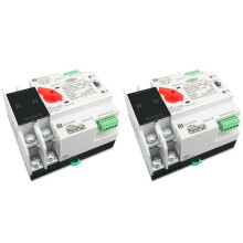 2X TOMZN Szyna Din 2P ATS PodwóJny Automatyczny PrzełąCznik Zasilania PrzełąCzniki Elektryczne PrzełąCzniki Nieprzerwanej Mocy 63A