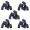 40 Pcs Black Plastic Rectangular Blanking End Caps Inserts 20mm x 40mm 1