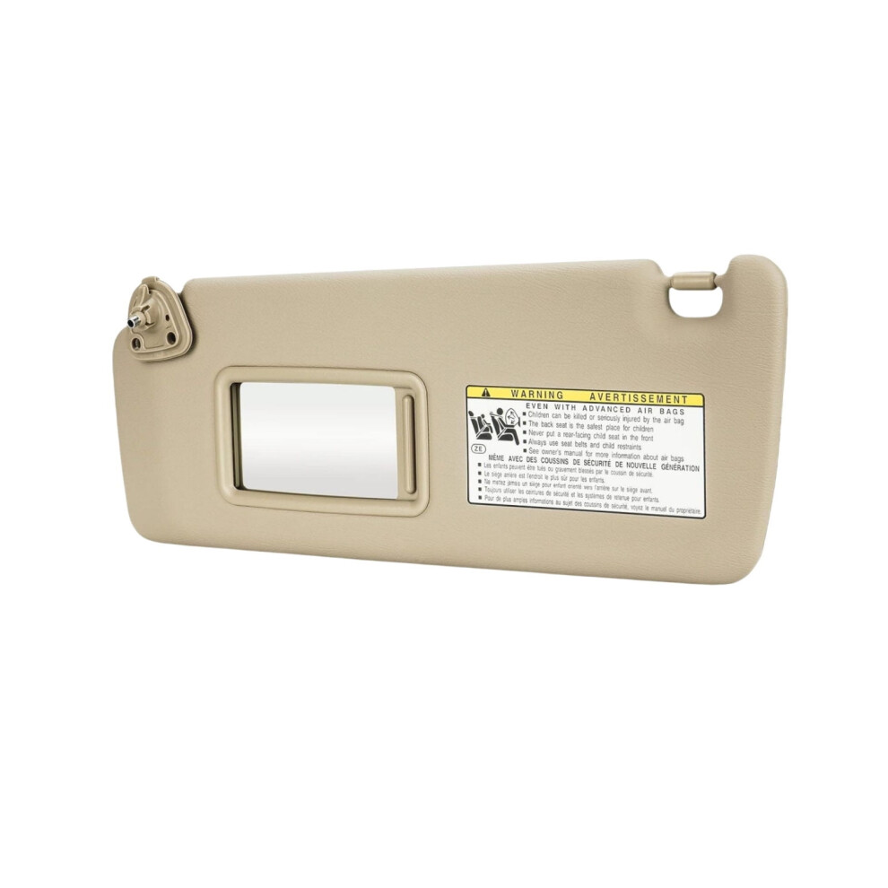 Left & Right Sun Visor Compatible With Toyota Highlander 2004Â2007 (Replaces Oem 74320-48260-A0 & 74310-48220-A0), No Beige/Light 9479868406414