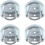 D-Ring Tie Down Anchor Strap Notch Plate for Heavy Truck/Basket (Silver) (4 pcs) 1