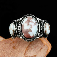 925 Silver Plated Turquoise Ring for Women Wedding Party Jewelry Rings SZ 6-13-Turquoise#15-10