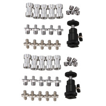 Camera Screw, 42 Pcs 1/4 Inch 3/8 Inch Converter Threaded Screws 1/4Inch Hot Shoe Adapter Mount Camera Set