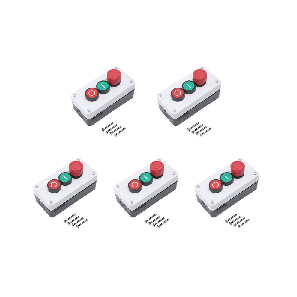 5X Nc Emergency Stop No Red Green Momentary Push Button Station 600V 10A 6031893187428