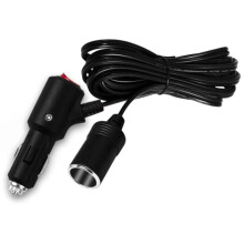 Prodlužovací kabel do autozapalovače 12V/24V s tlačítkem zapnutí/vypnutí, podpora až 180 W