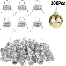 Silver Christmas Ornament Top Caps 0.5 Inch 200 Pieces