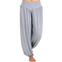 Dames casual yoga dans lange broek, bloomerbroek met wijde pijpen, sportbroek met relaxte pasvorm, maat M-2XL, zwart/grijs/donkergrijs