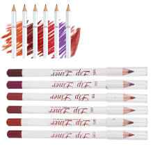 6 Stück Wasserfeste Matt Lippenkonturenstifte, langanhaltend, pigmentiert, 6g