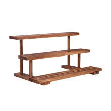 Wood Display Riser Jewelry Organizer Rack Fashion Decoration Collectibles Display Stand Showcase Fixtures for Figurines Hotel 3 Layer