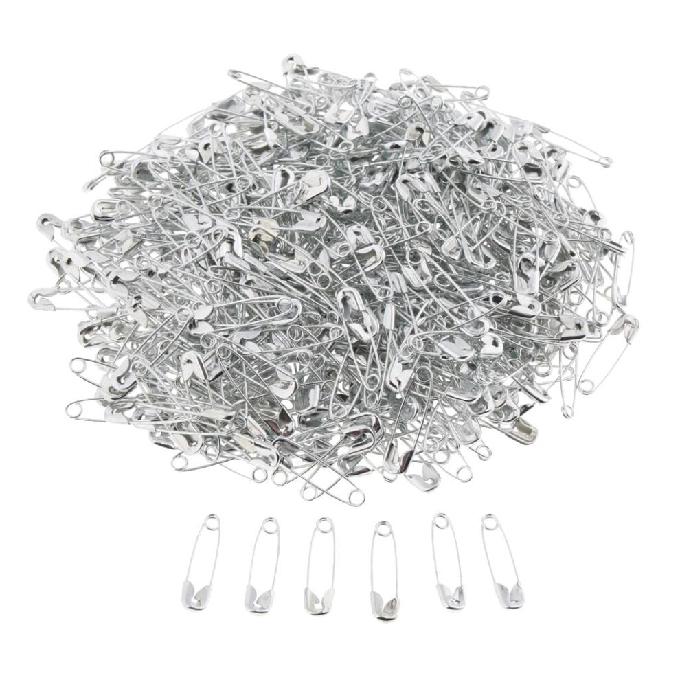 Metal Safety Pins Nickle Plated, Glossy And Shiny Color, Hardly Fade 500Pcs 18Mm 9028731249742