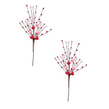 Artificial Heart and Berry Floral Picks 2 pcs