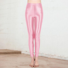 High Waist Yoga Pants for Women Shiny Stretchy Leggings