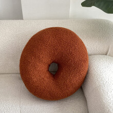 15.7 Inch Boucle Donut Pillow – Soft Round Decorative Cushion with Playful Design for Couch and Bed