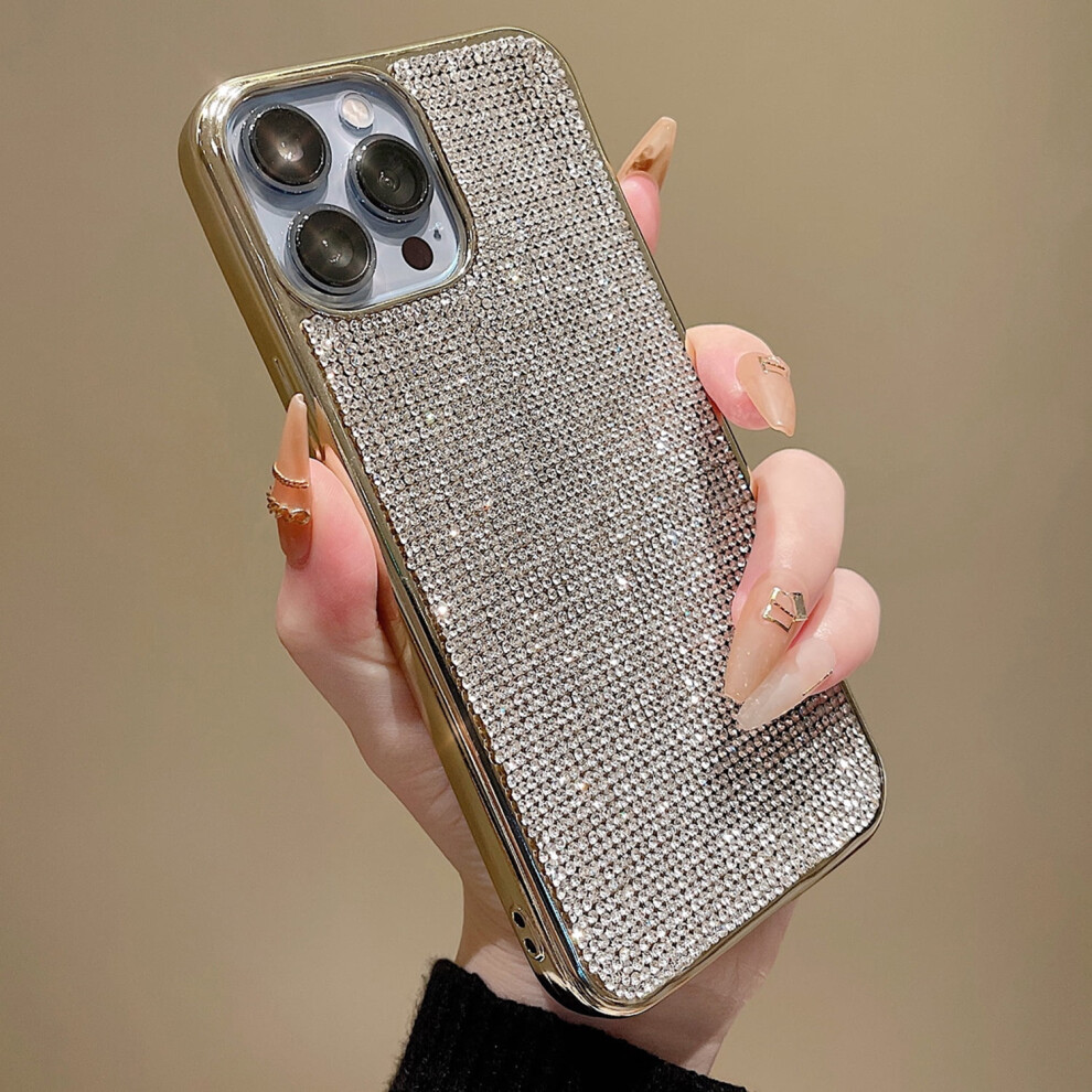 Allytech Bling Glitter Case For Compatible With Iphone 16 Plus 6.7", Sparkle Diamond Embossed Shockproof Bumper Â Gold 9479868128859