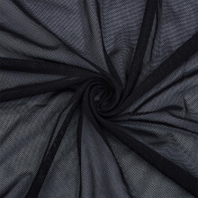 Polyester elastic mesh fabric black 100x170x0.01 cm
