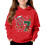 Kerstprint hoodie van zachte fleece. 1