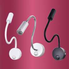 Lampe murale LED réglable 3W avec tuyau flexible