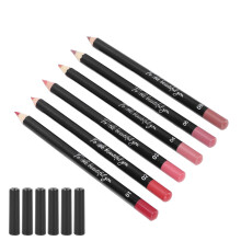 6 Stück Wasserfester Matt-Lipliner-Set, langanhaltend, pigmentiert, 6g