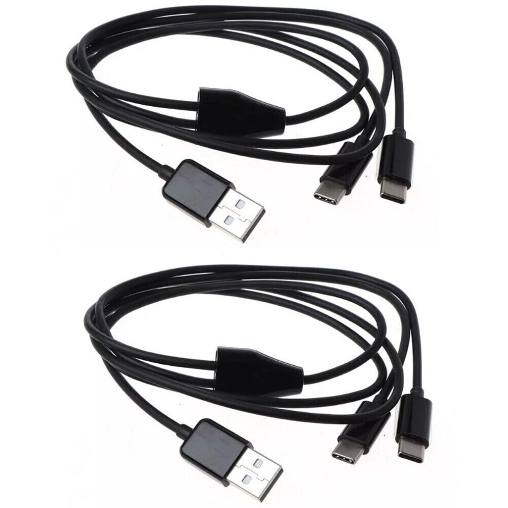 2/4Pcs Usb 2.0 Type A Male To Dual Type C Male Splitter Y Charg Data Cable 9479868541191