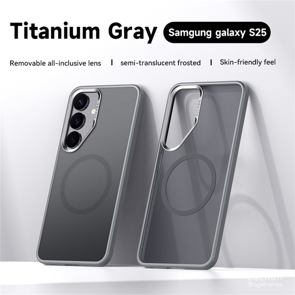 Allytechgroup Magnetic Case For Compatible With Samsung Galaxy S25 – Slim, Rugged, Wireless Charging Compatible, Shockproof, Grey 9479868132443