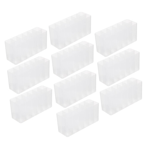 10 Pack Solid Desk Pen Holder Set, SpaceSaving Pen Organizer for Office, Makeup and Crafts