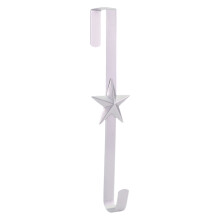 15-Inch Metal Over-the-Door Wreath Hanger – Snowflake Theme, Indoor/Outdoor, Durable Single Hook, Compatible with Standard Doors