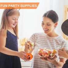 Small Plastic Pumpkin Buckets Pumpkin Bucket Plastic Orange 6Set Party Favor for Friends Decor