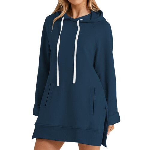 Warmy Oversized Hoodie Dress Soft Comfort Pullover Long