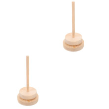 Set of 2 Wooden Yarn Holders, Rotating Yarn Organizer for Knitting and Crocheting, Compact SpaceSaving Design