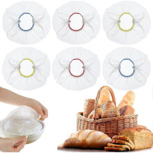 Lot de 100 couvercles pour bols de fermentation du pain, couvercles en plastique pour bols, couvercles élastiques réutilisables pour la conservation