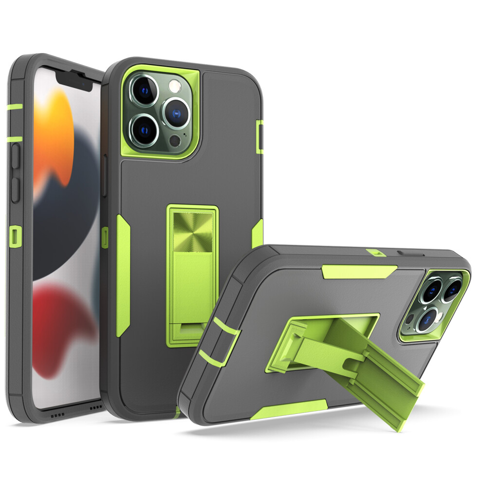 Allytech Case For Compatible With Iphone 16 Plus (6.7") Â Shockproof Pc/Tpu, Anti-Scratch, Built-In Kickstand, + Gray/Green 9479868130692