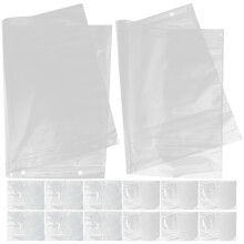 Pretyzoom 50Pcs Reusable Transparent Album Pages with Stable Postcard Pockets for Collection