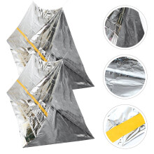 SOS Tent for Outdoor and Emergency Use Silver 2 pcs
