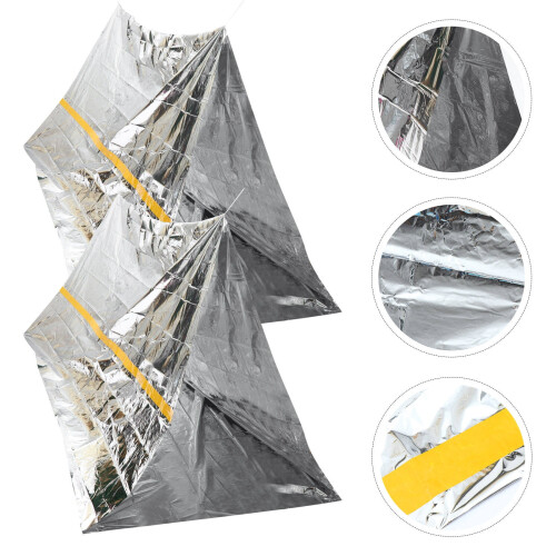 SOS Tent for Outdoor and Emergency Use Silver 2 pcs