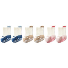 3 Pairs Toddler Non Slip Socks, Cute Baby Socks with Grips Crew Socks for Newborn Infants and Toddler Boy Girl
