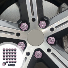 Wielmoerdoppen (20 stuks), 19 mm, kras- en roestbestendig, meerkleurige plastic dopjes, eenvoudig te monteren, compatibel met de meeste autowielen.