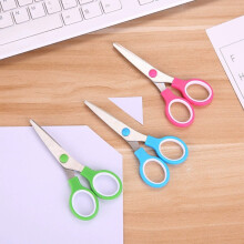 4-Pack Safety Scissors w/ Rounded Edges & Spring Action – Stainless Steel Blades, Easy-Grip Handles – Ideal for Crafts & Classroom Use
