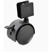 Gamvdout Plaatwielen 5 stuks/set 44 mm Vervangende zwenkwielen voor meubels, bureaustoel, babybedje, bank, met rem, kunststof rolwielen