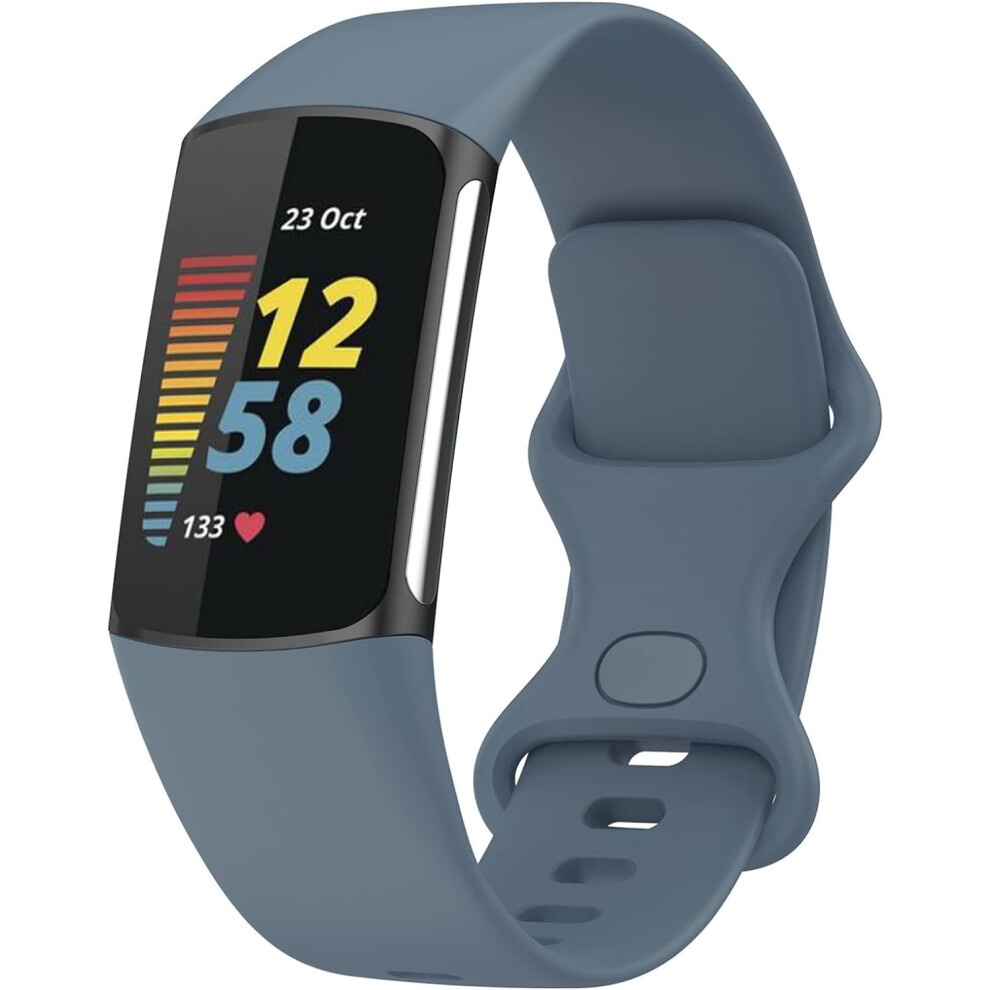 Adjustable Soft Silicone Bands Compatible With Fitbit Charge 5 Â Sport Watch Straps For Women & Men 9479868623750
