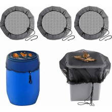 3 Pcs Net for Rain Tank: Protection Net with Drawstring Water Tank Adjustable Cover, Protection Net Protects Against Leaves and Mosquito Larvae - Diam