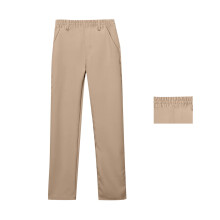 Skinny fit stretch skoleuniformbukser med lommer til piger, brun, tilbage til skole outfit til 9-10 år