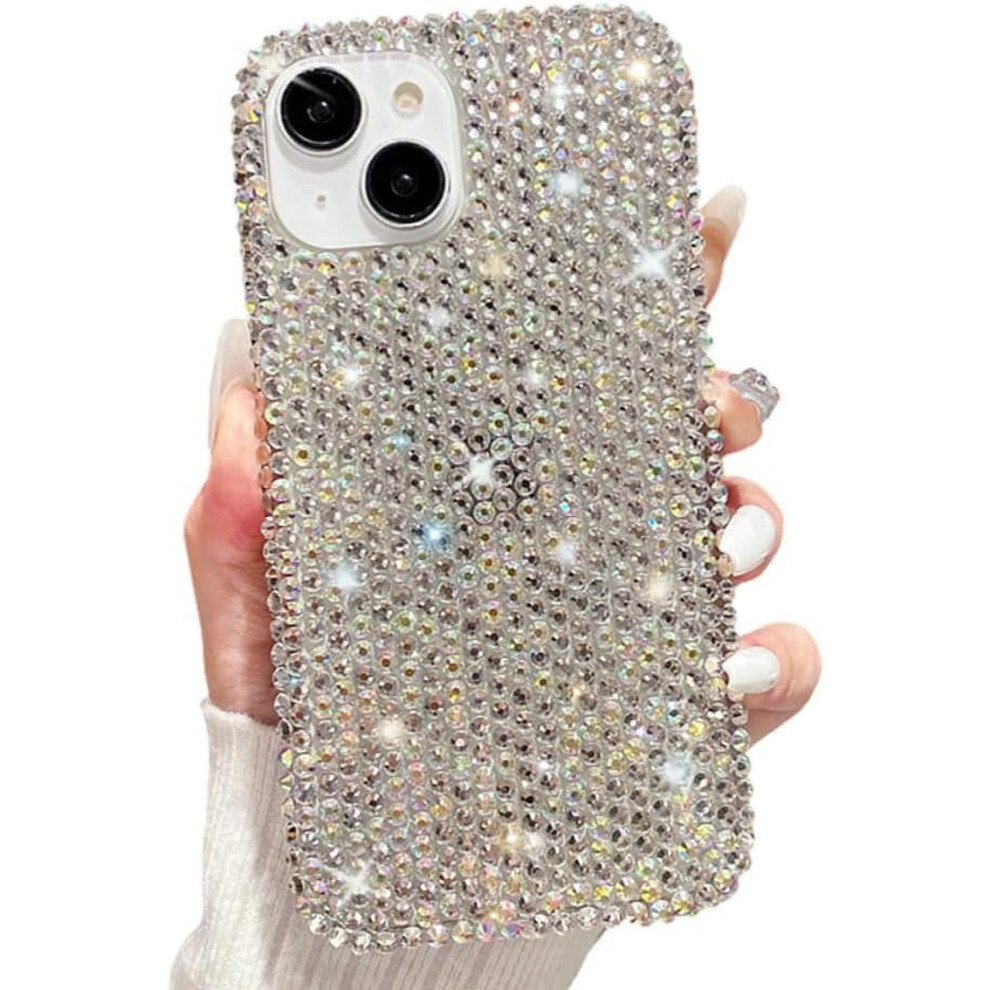 Luxury Crystal Rhinestone Glitter Shockproof Iphone Case Â Compatible With Iphone 14 Pro White 9479868131507