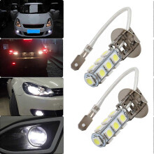 kpl H3 LED 12V auton valoilla yhteensopiva valo DRL ajovalojen taskulamppu soihtujen korvaa LED-polttimot erittäin kirkas valaistus 6500K valkoinen