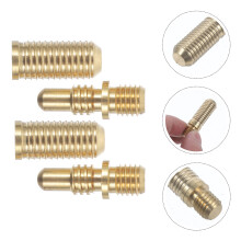 Conjunto de 2 peças para reparo de tacos de bilhar em cobre dourado, resistentes ao desgaste.