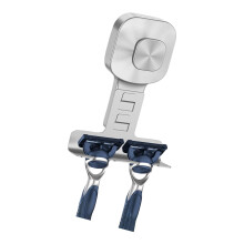 Support de rasoir à ventouse en acier inoxydable,-Carré d'argent