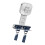 Support de rasoir à ventouse en acier inoxydable,-Carré d'argent 1
