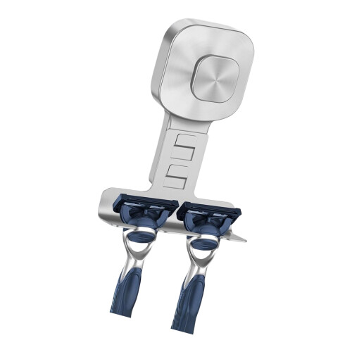 Support de rasoir à ventouse en acier inoxydable,-Carré d'argent