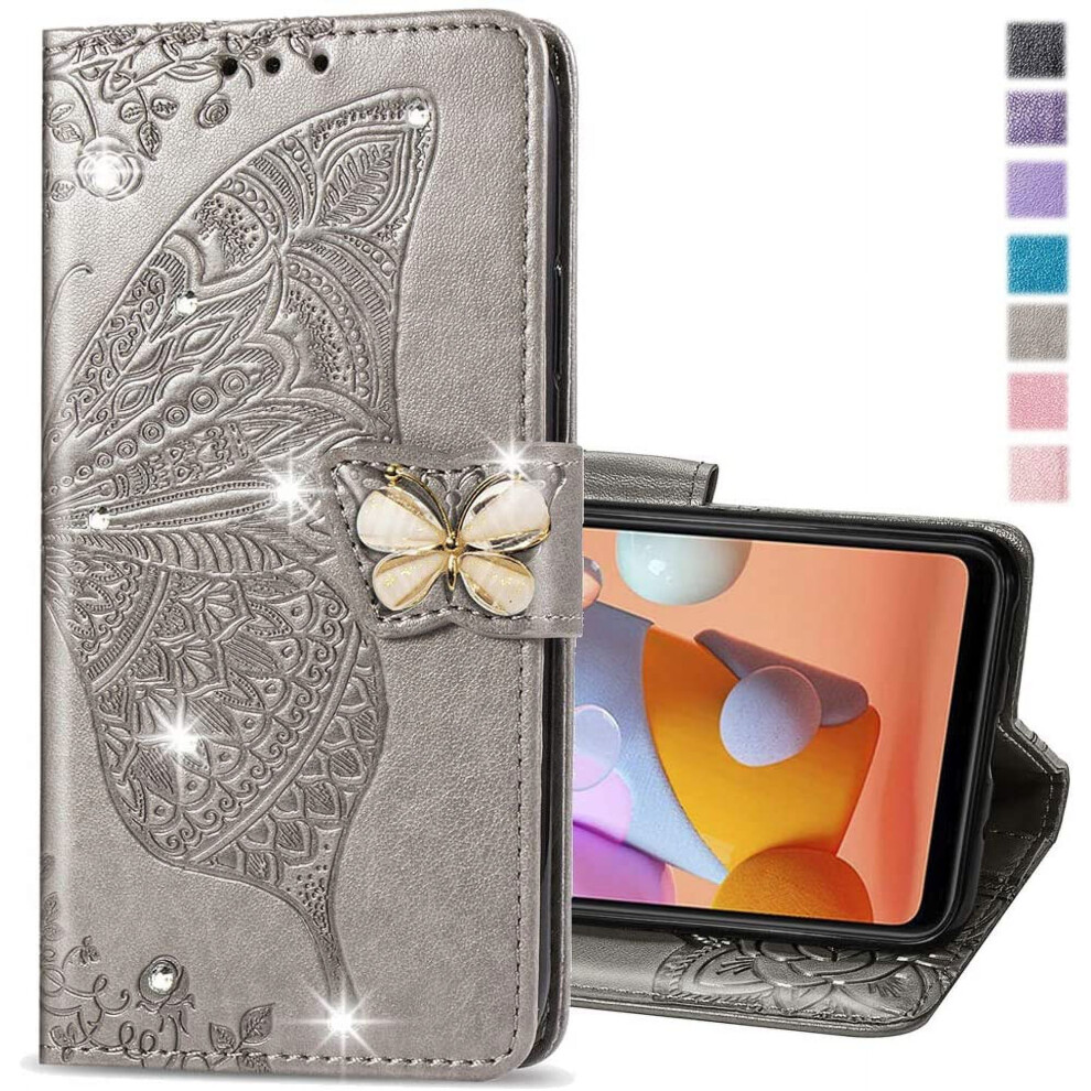 Glitter Bling Flip Wallet Case For Samsung Galaxy S22 Plus Â Crystal Card Holder, Stand, Shockproof, Compatible With Galaxy S22 Plus Grey 9479868131590