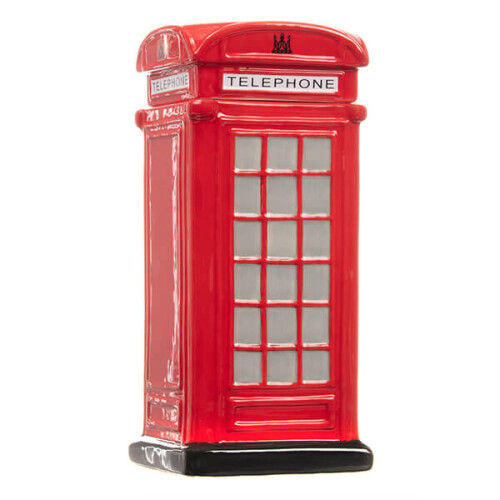 Red Telephone Box Ceramic Biscuit Jar