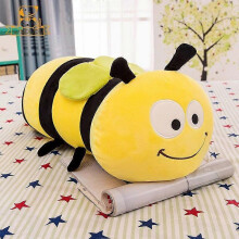 Cuscino a forma di ape gigante, morbido e carino, peluche imbottito, bambola di animale, abbraccio, sonno, coccole, grande ape dei cartoni animati, c